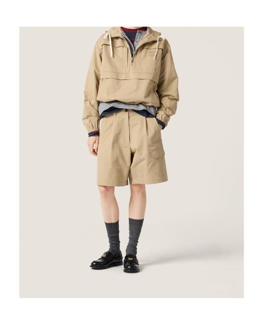Miu Miu Natural Ripstop Bermudas