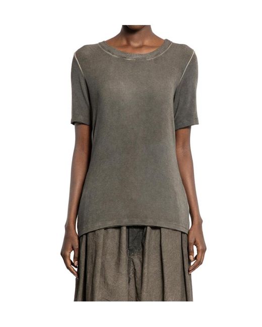 Uma Wang Gray Overdyed Cotton Jersey T-Shirt