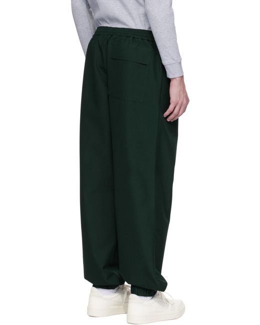 Lacoste Black Runway Oversized Twill Trousers for men