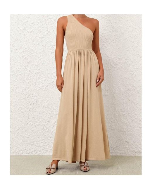Zimmermann Natural Asymmetrical Dress