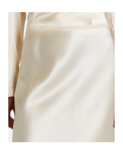 Joseph White Isaak Silk Satin Maxi Skirt
