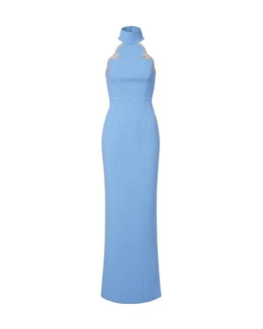 Rebecca Vallance Blue Harlynn Embellished Gown