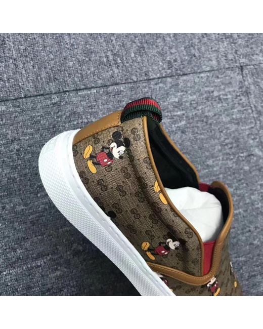 Gucci Brown Printed Pattern Leisure Sports Shoes for men