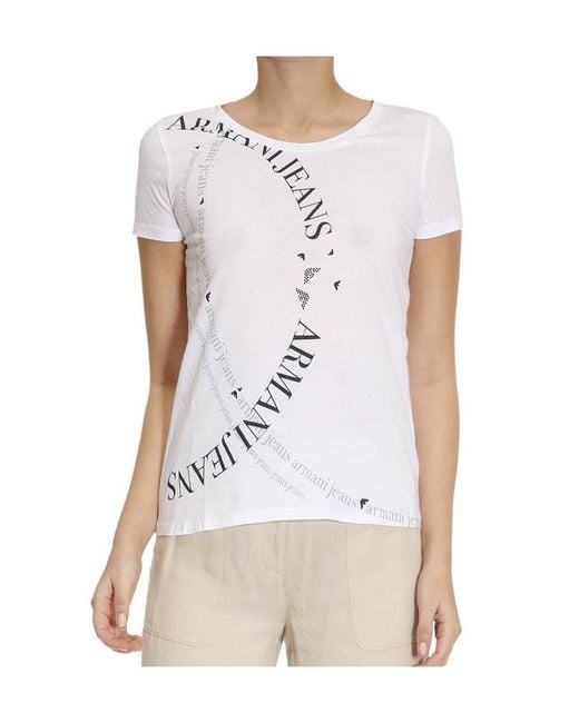 Armani Jeans White Logo Details T-Shirt