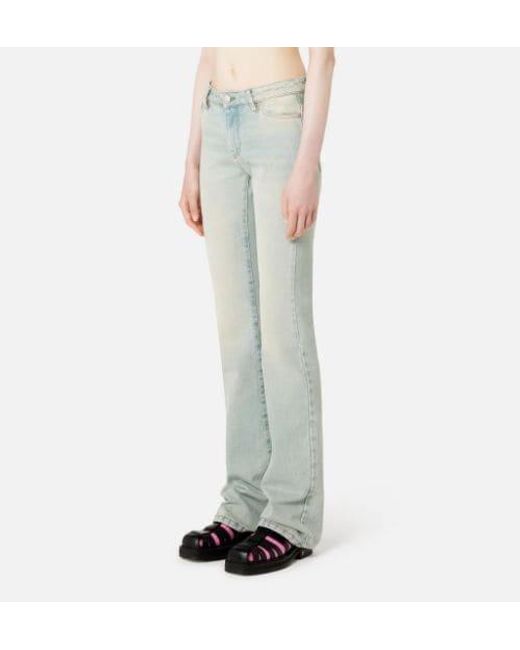 AMI Blue Ami Five-Pocket Flared Jeans