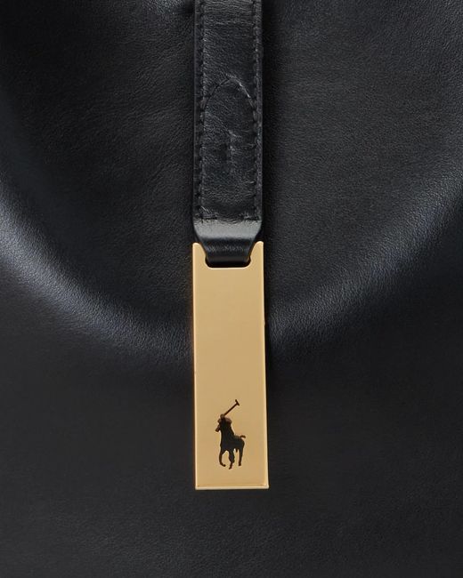 Polo Ralph Lauren Black Small Polo Id Strapped Shoulder Bag