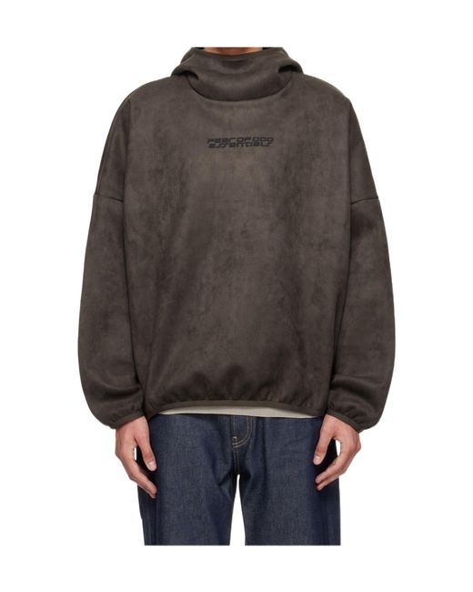 Fear Of God Gray Fleece Modern Hoodie for men