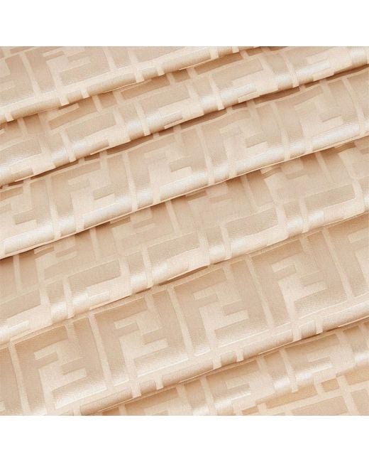 Fendi Natural Ff Printed Finished-Edge Scarf