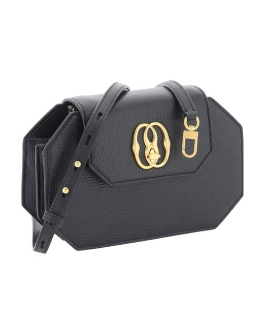 Bally Black Logo-Plaque Leather Minibag