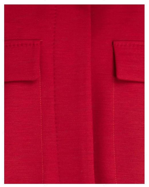 Max Mara Red Brick Jacket Wool, Polyamide, Lyocell, Elastane