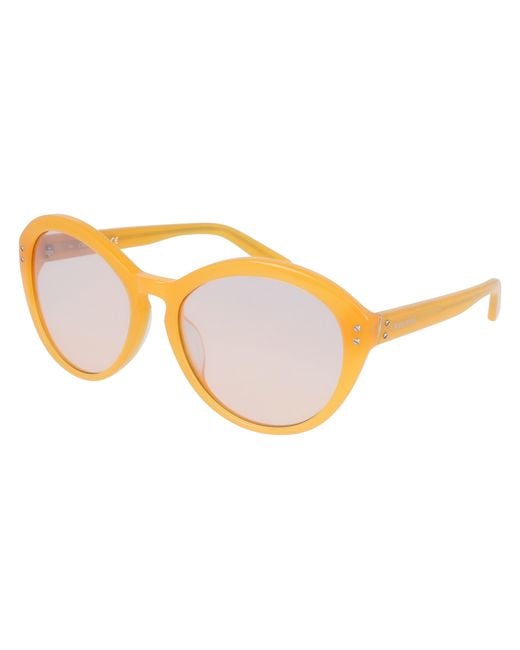 Calvin Klein Metallic Round Frame Sunglasses