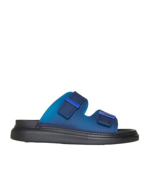 McQueen Blue Hybrid Double-Buckled Sandals for men