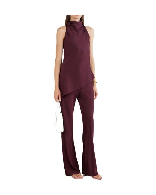 Veronica Beard Purple Satin Top