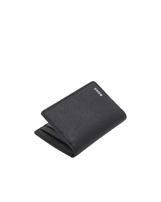 Boss Blue Medium Fold Wallet for men