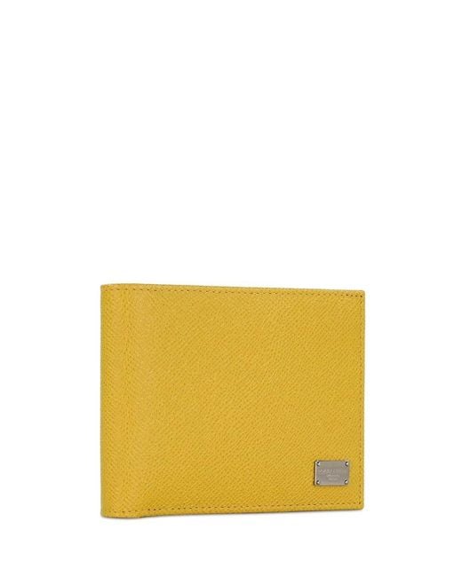 Dolce & Gabbana Yellow Logo Details Wallet for men