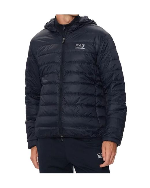 EA7 Blue Core Identity Packable Down Jacket for men
