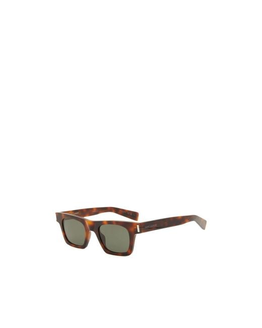 Saint Laurent Metallic Eyewear Rectangular Frame Sunglasses for men