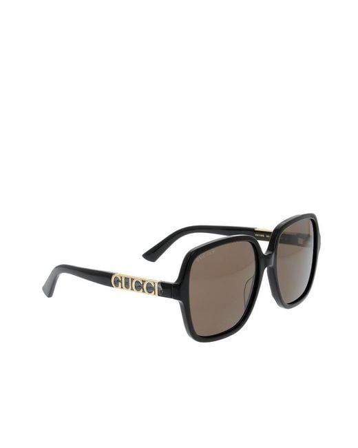 Gucci Metallic Eyewear Square Frame Sunglasses