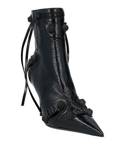 Balenciaga Black Leather Ankle Boots