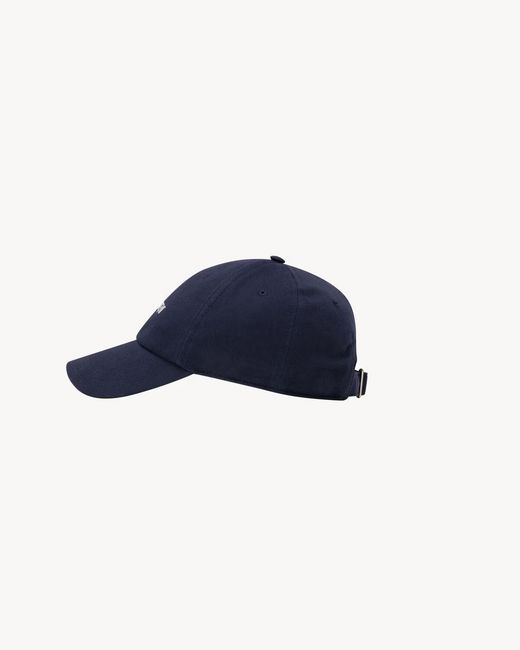 Saint Laurent Blue Logo Embroidered Baseball Cap
