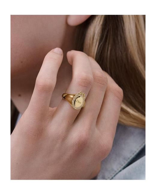 Dior Brown Médaillon Ring