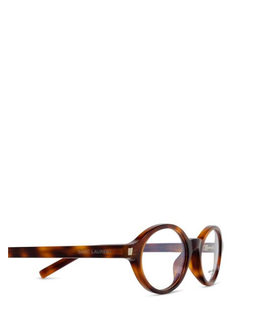 Saint Laurent White Eyewear Jeanne Oval Frame Glasses