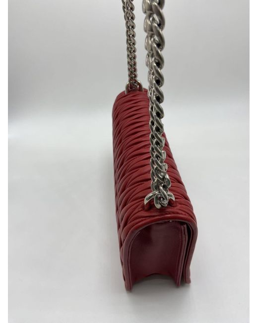 Miu Miu Red Flap Shoulder Bag