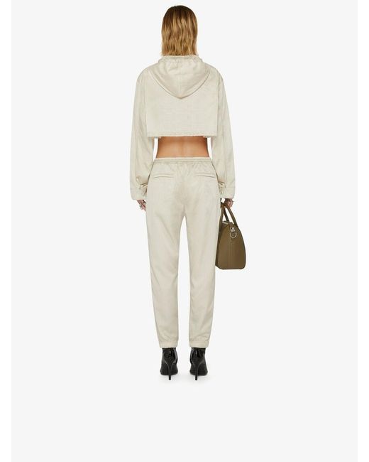 Givenchy Natural 4G Jacquard Cropped Jogging Pants