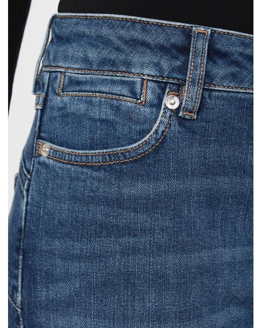 Sportmax Blue Whiskering-Effect Jeans
