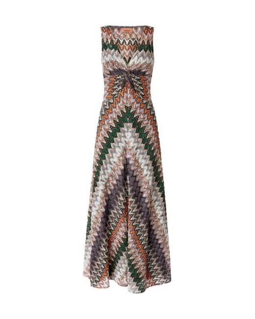 Missoni Natural Tie Sleeveless Gown
