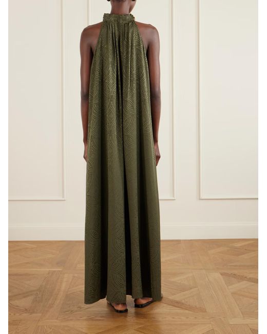 Joseph Green Embellished Backless Dress