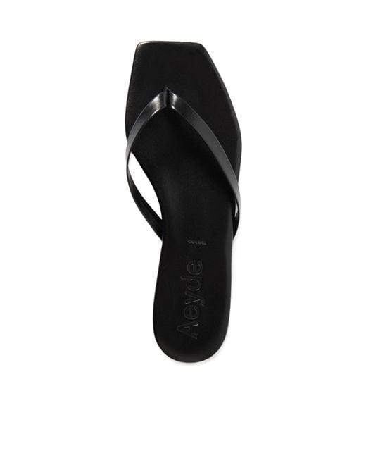 Aeyde Black Square Toed Slippers