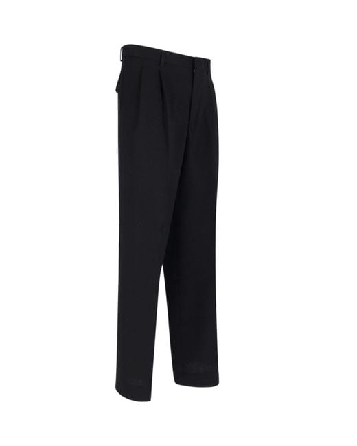 sunflower Black Pleated Wide Leg Pants for men