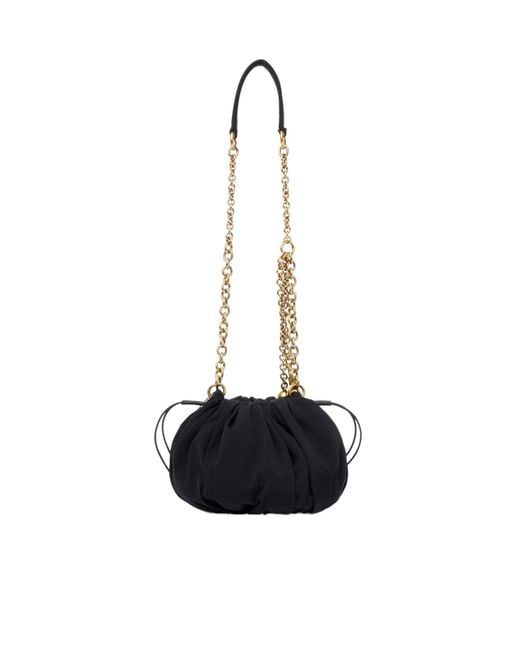 Chloé White Chloé Plissé Chain Shoulder Bag