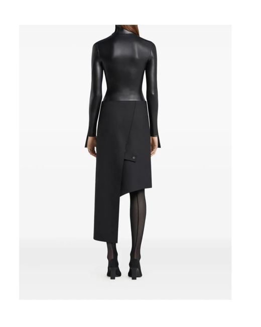 Courreges Black Asymmetrical Skirt
