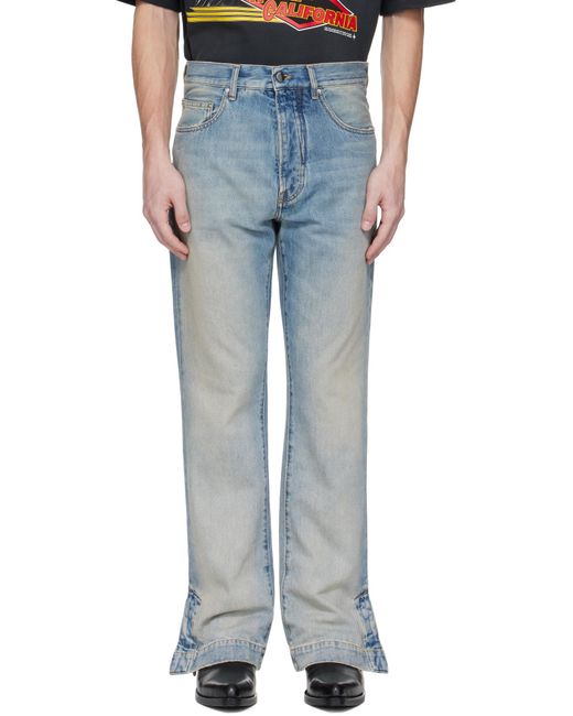 Amiri Blue Straight Flared Jeans for men