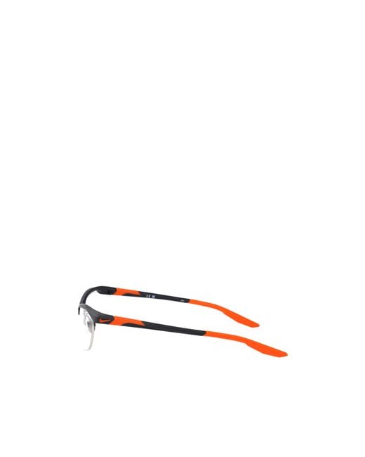 Nike White Rectangular Frame Glasses for men