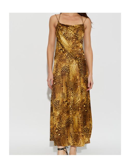 AllSaints Metallic Suspender Dress