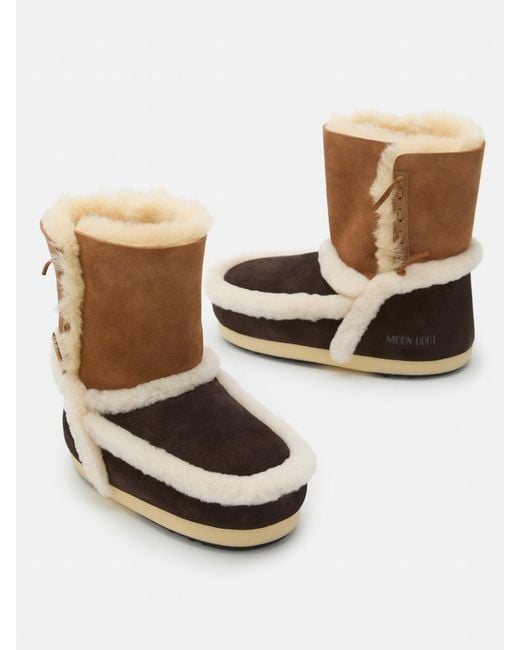 Moon Boot Brown Logo Boots for men