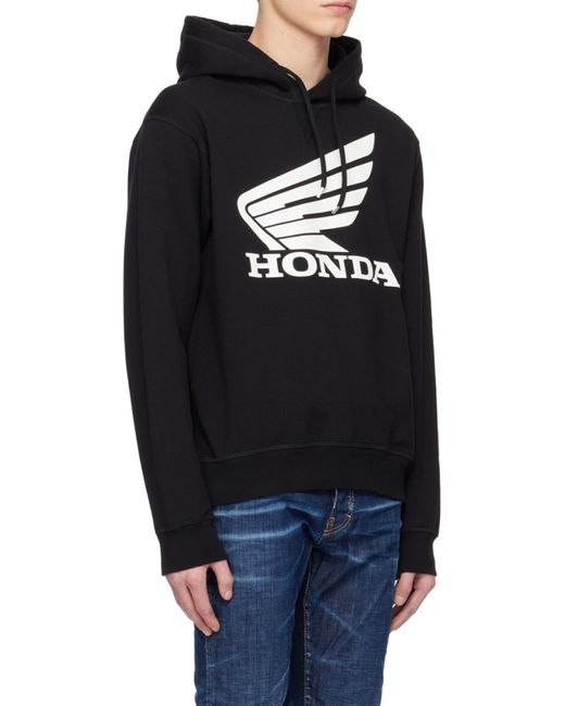 DSquared² Blue X Honda Long-Sleeved Drawstring Hoodie for men