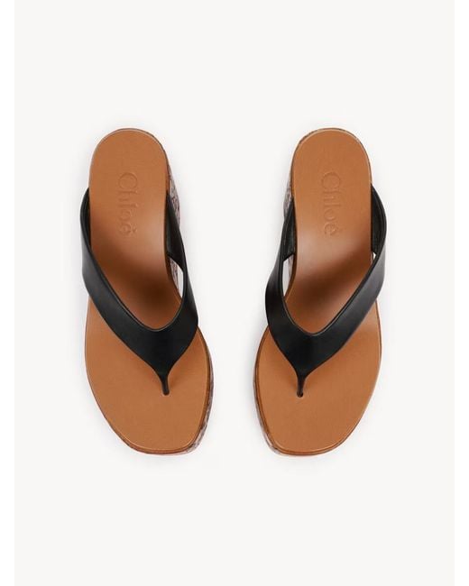Chloé Brown Maxime Wedge Slide