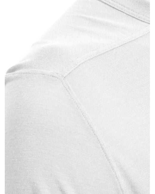 Rick Owens White Crew Neck Short-Sleeved T-Shirt for men