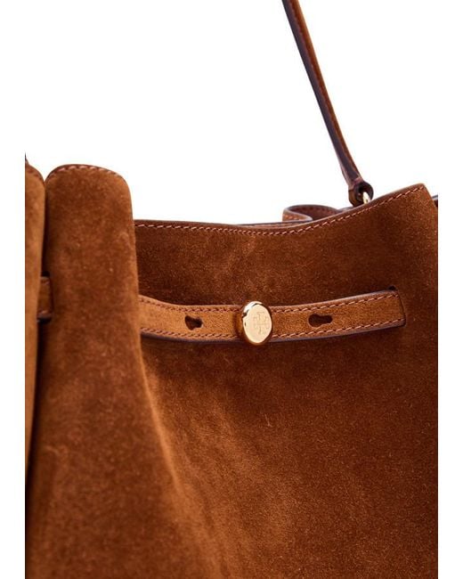 Tory Burch Brown Romy Large Suede Bucket Bag
