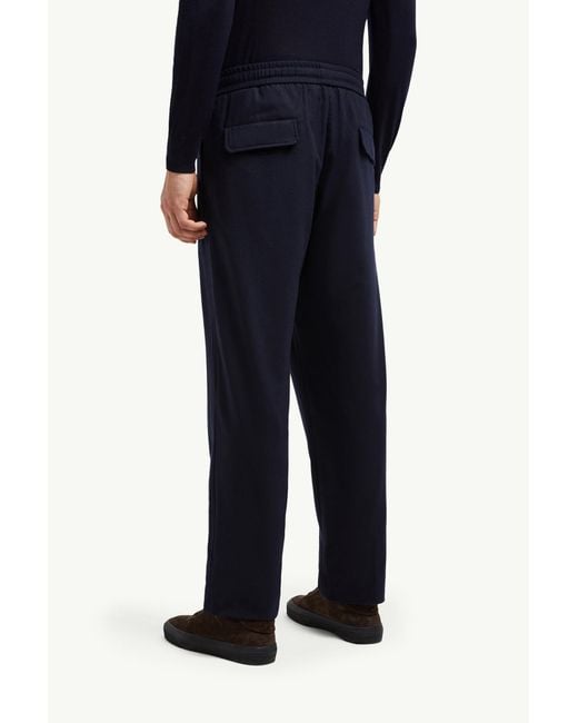 Moncler Blue Logo Patch Jogging Pants for men