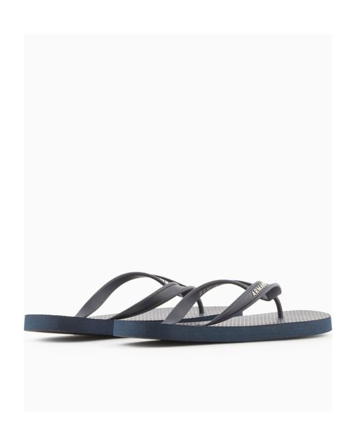 ARMANI EXCHANGE Blue Flip-Flops for men