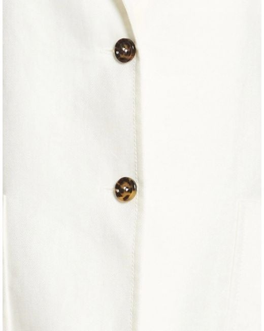 Max Mara White Single-Breasted Blazer