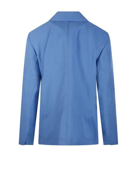 Max Mara Blue 'S Alberta Single-Breasted Blazer