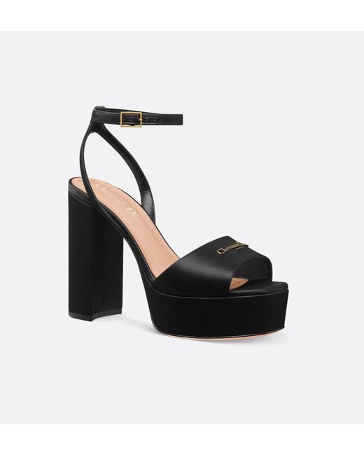 Dior Black D-Lane Platform Sandal