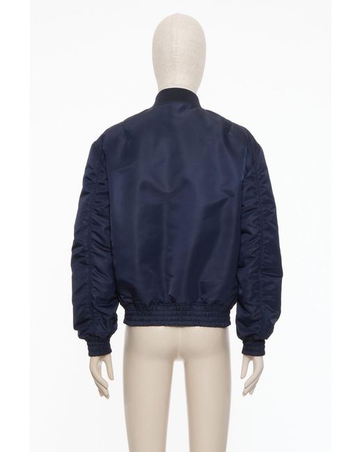 Valentino Blue Vgold Zip-Up Bomber Jacket for men
