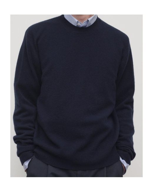 The Row Blue Round-Neck Sweater for men